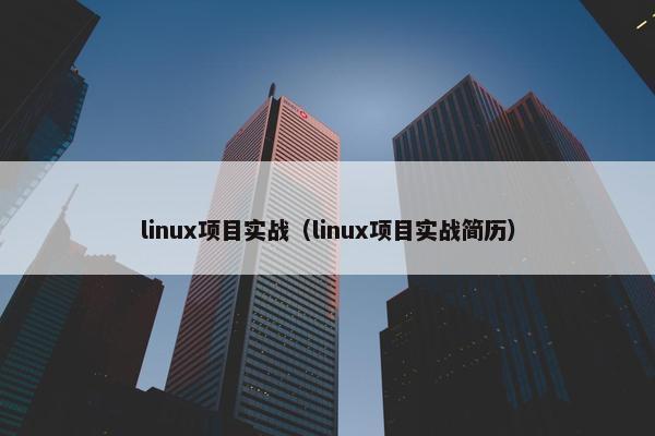 linux项目实战（linux项目实战简历）