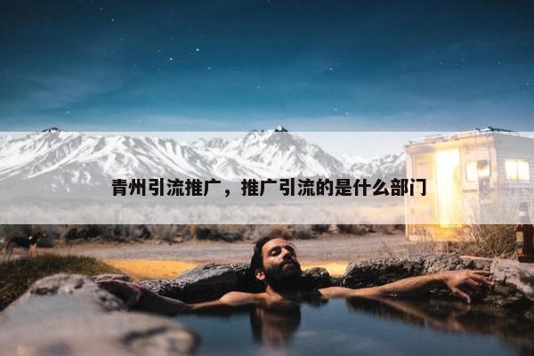 青州引流推广，推广引流的是什么部门