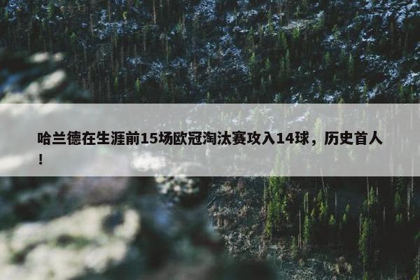 哈兰德在生涯前15场欧冠淘汰赛攻入14球，历史首人！