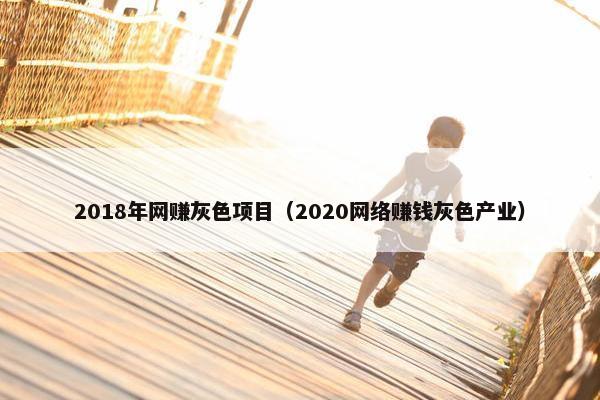 2018年网赚灰色项目（2020网络赚钱灰色产业）