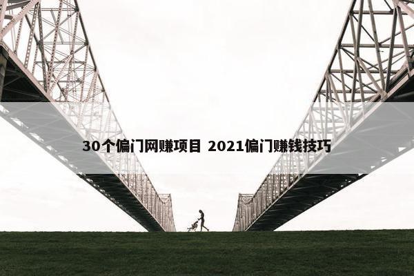 30个偏门网赚项目 2021偏门赚钱技巧