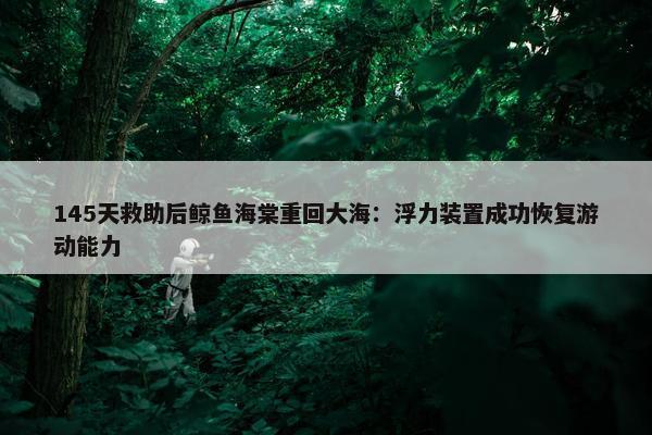 145天救助后鲸鱼海棠重回大海：浮力装置成功恢复游动能力