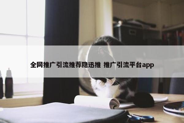 全网推广引流推荐隐迅推 推广引流平台app