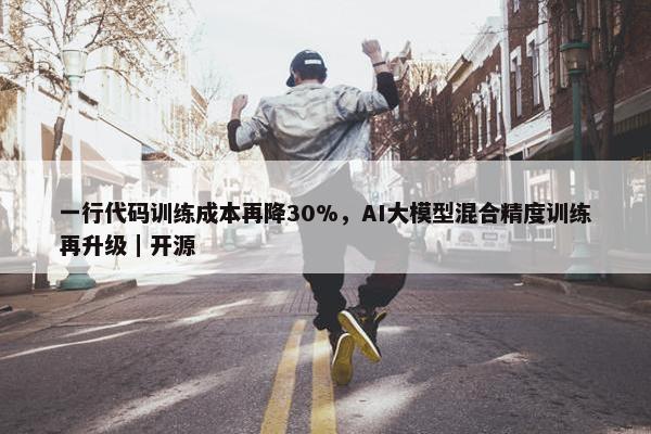 一行代码训练成本再降30%，AI大模型混合精度训练再升级｜开源