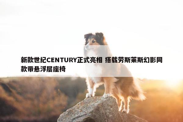 新款世纪CENTURY正式亮相 搭载劳斯莱斯幻影同款带悬浮层座椅