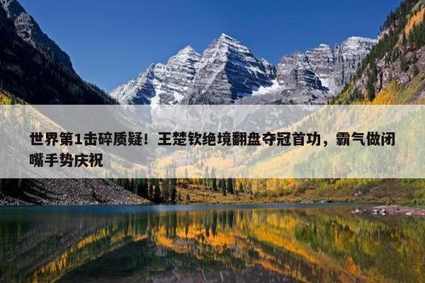 世界第1击碎质疑！王楚钦绝境翻盘夺冠首功，霸气做闭嘴手势庆祝